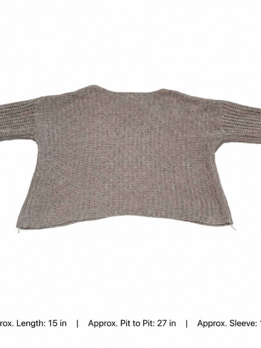 Art Class Gray Textured Knit Open Front Cardigan Women’s M 7/8